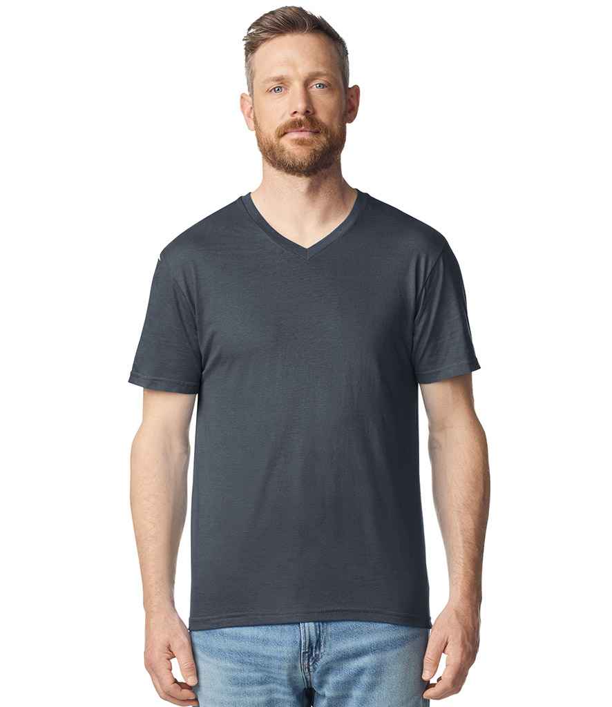 Gildan SoftStyle® V Neck T-Shirt | Dark Heather