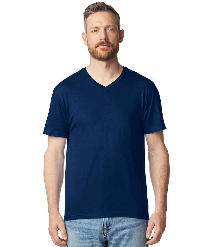 Gildan SoftStyle® V Neck T-Shirt | Navy