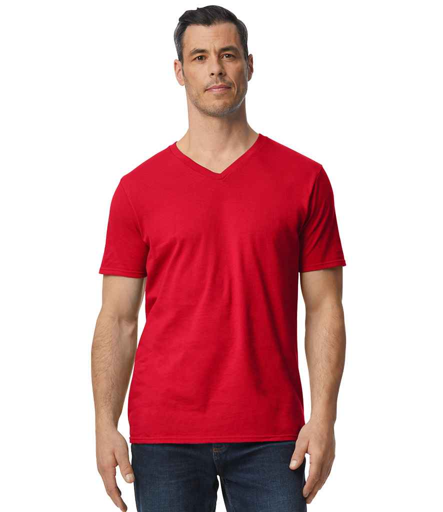 Gildan SoftStyle® V Neck T-Shirt | Red
