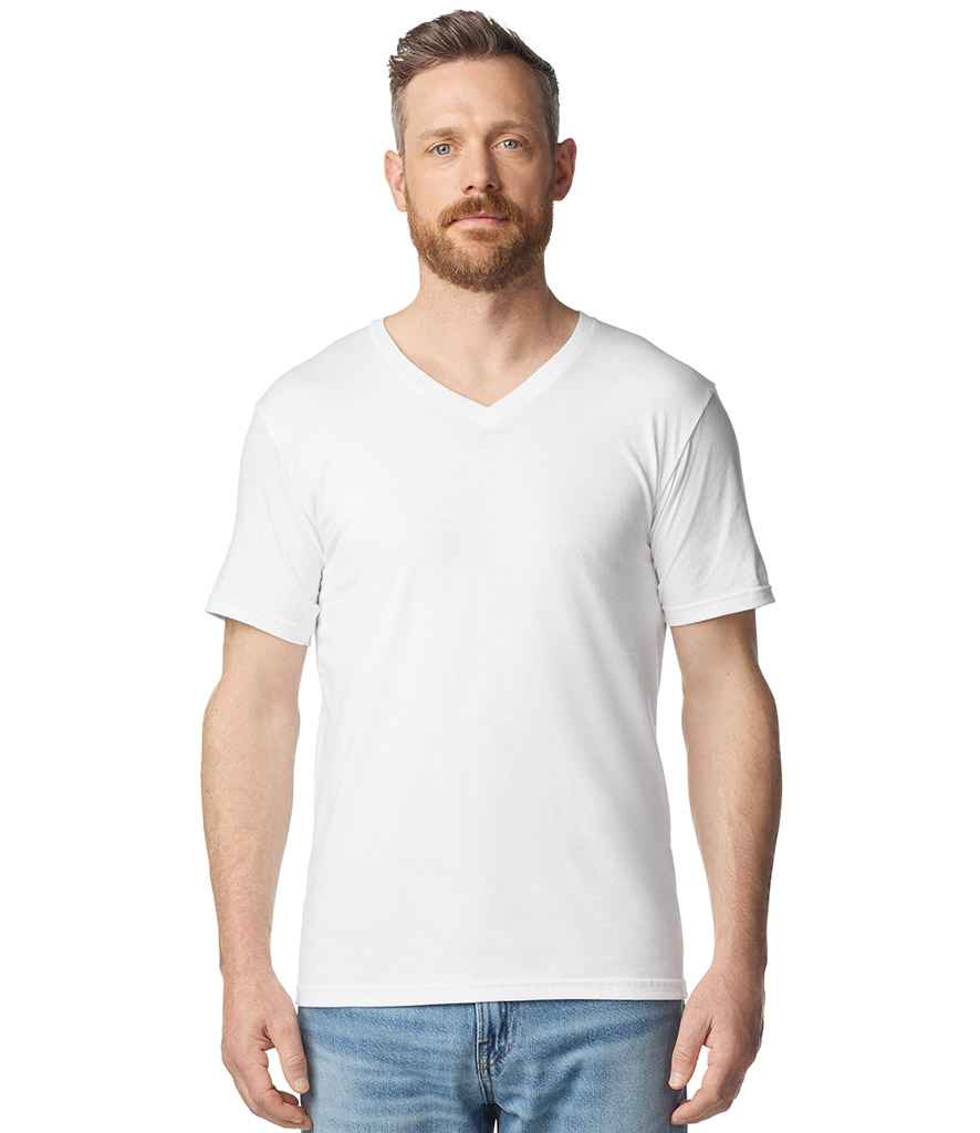 Gildan SoftStyle® V Neck T-Shirt | White
