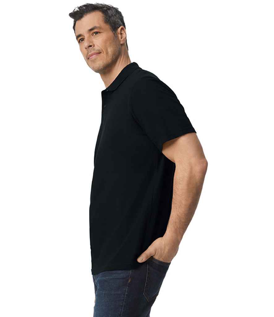 Gildan SoftStyle® Double Piqué Polo Shirt | Black