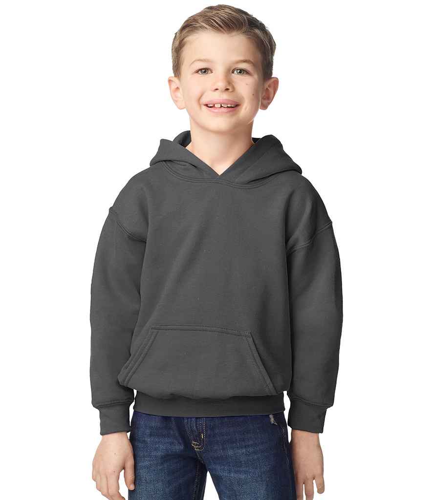 Gildan Kids Heavy Blend™ Hooded Sweatshirt | Fan Charcoal Heather