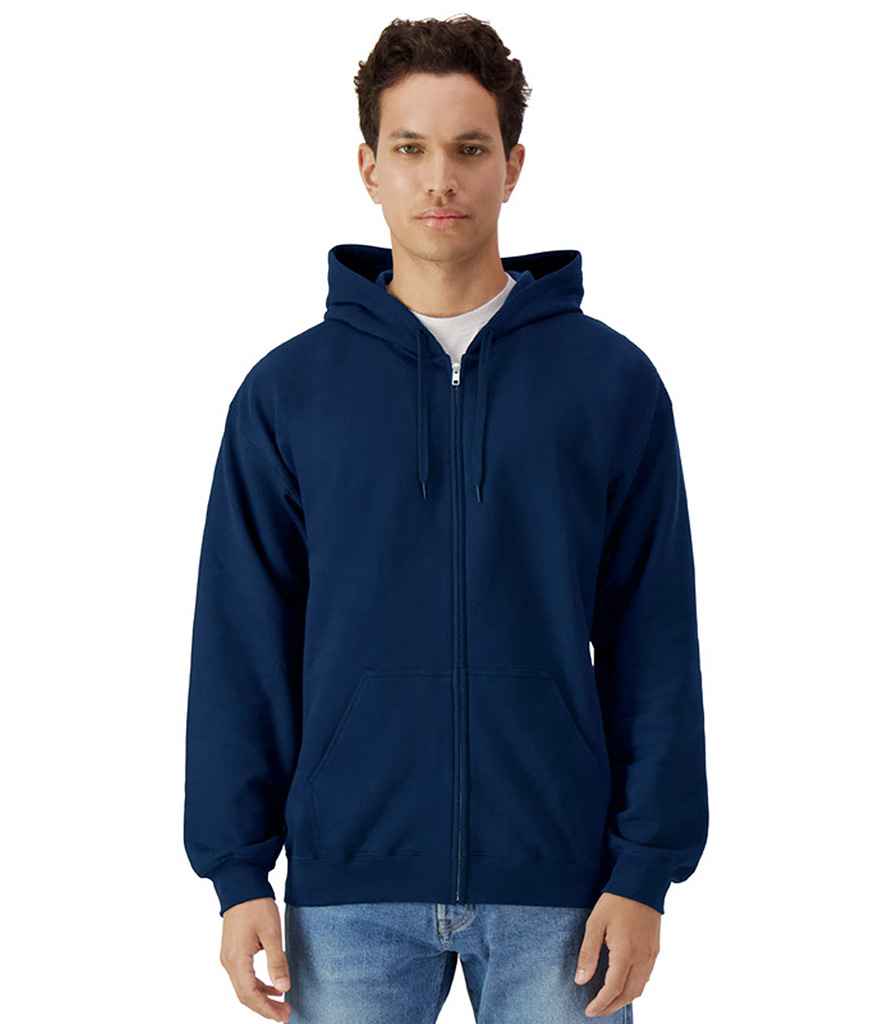 Gildan SoftStyle® Midweight Full Zip Hooded Sweatshirt | Navy