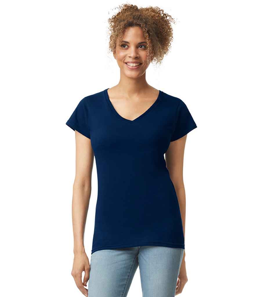 Gildan Ladies SoftStyle® V Neck T-Shirt | Navy