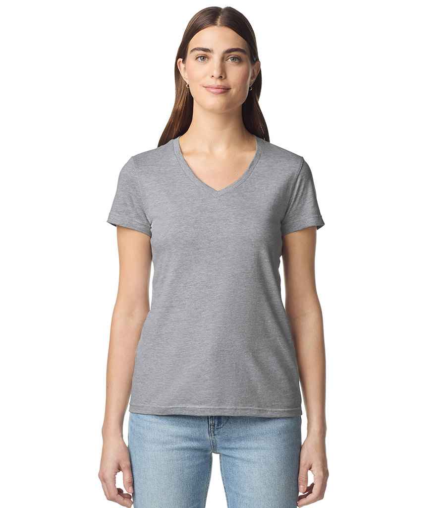 Gildan Ladies SoftStyle® V Neck T-Shirt | Sport Grey