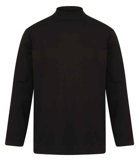 Henbury Long Sleeve Roll Neck Top | Black