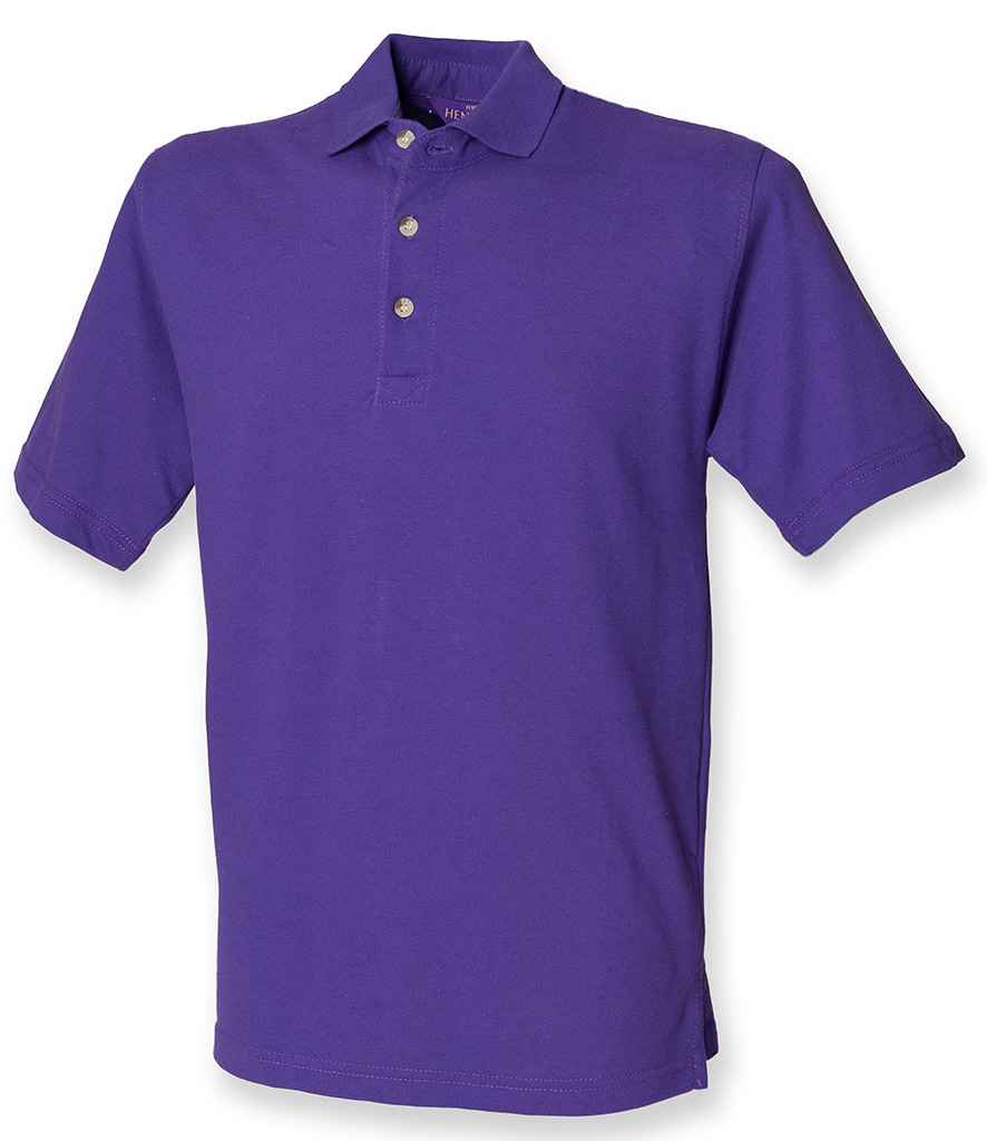 Henbury Classic Heavy Cotton Piqué Polo Shirt | Purple