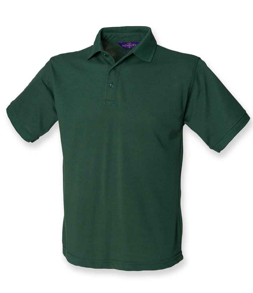 Henbury Heavy Poly/Cotton Piqué Polo Shirt | Bottle Green