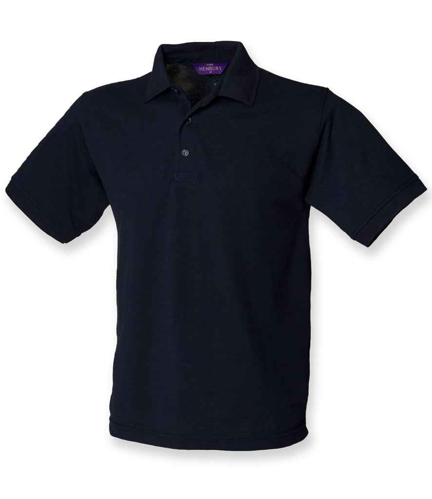 Henbury Heavy Poly/Cotton Piqué Polo Shirt | Navy