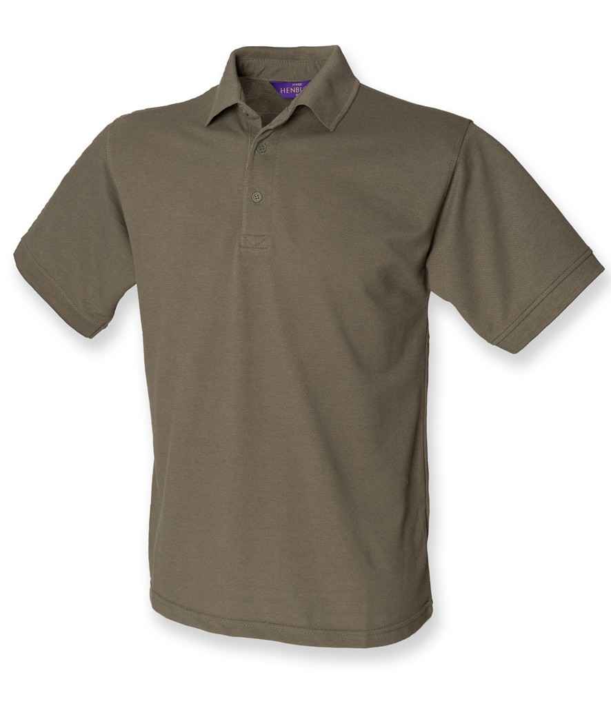 Henbury Heavy Poly/Cotton Piqué Polo Shirt | Olive Green