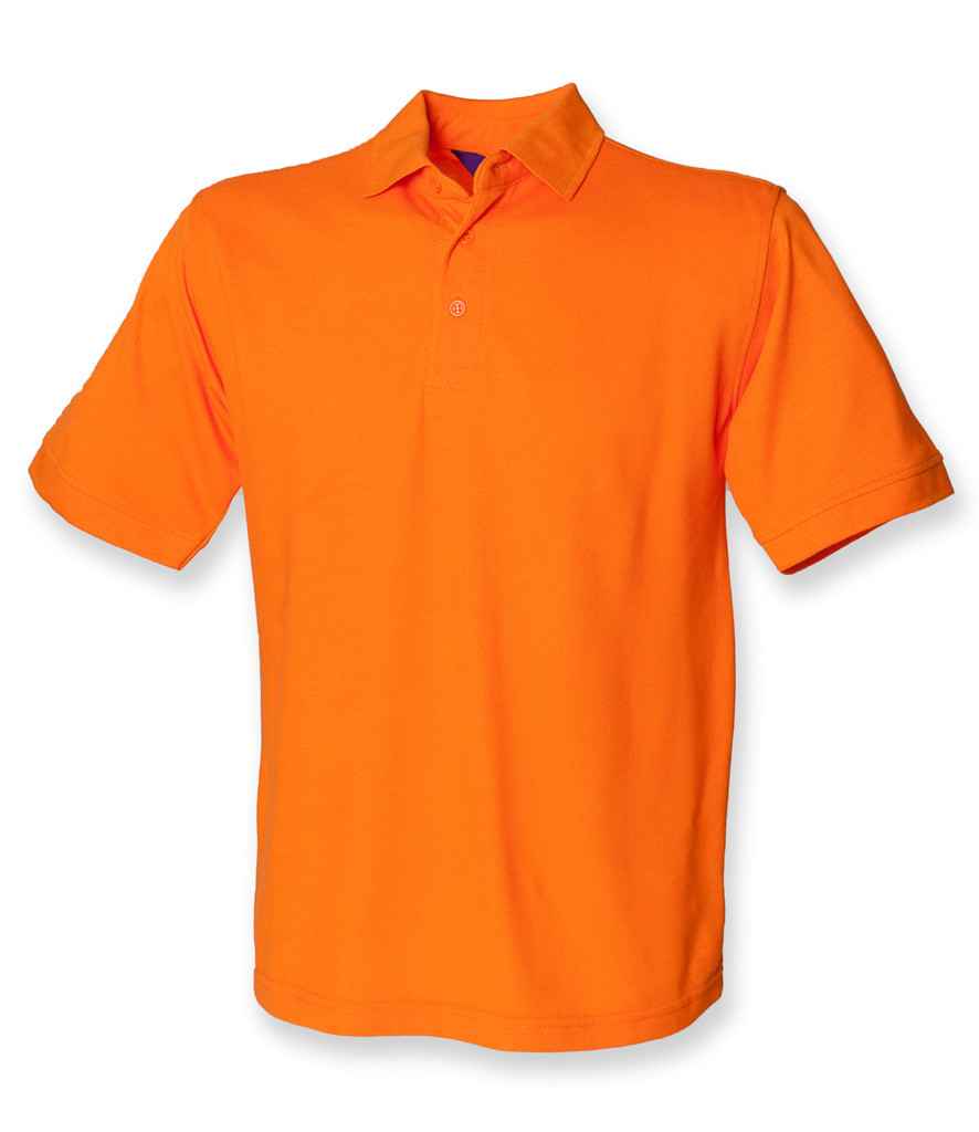 Henbury Heavy Poly/Cotton Piqué Polo Shirt | Orange