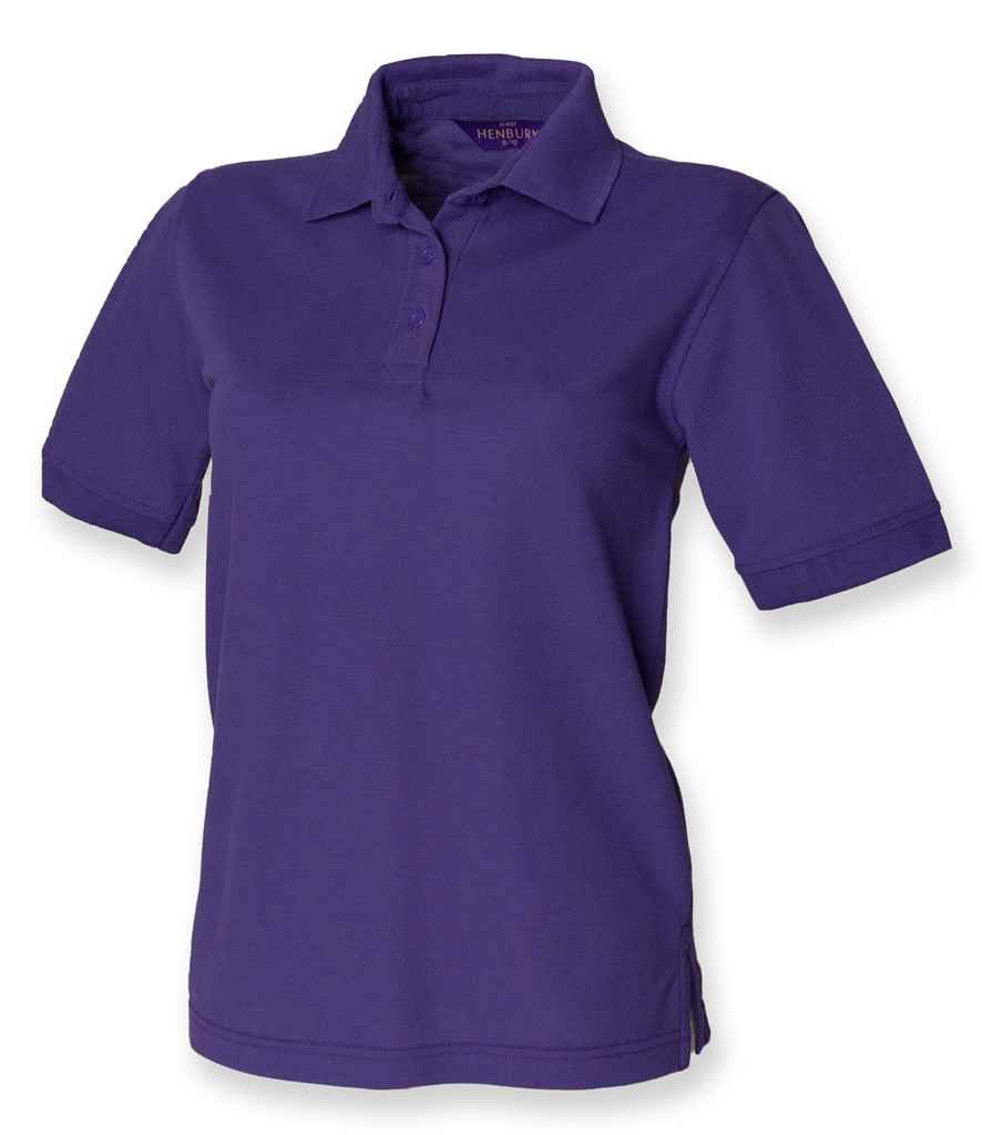 Henbury Ladies Poly/Cotton Piqué Polo Shirt | Purple