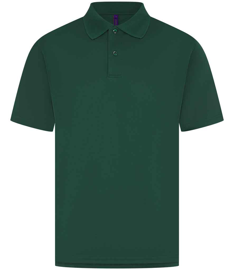 Henbury Coolplus® Wicking Piqué Polo Shirt | Bottle Green