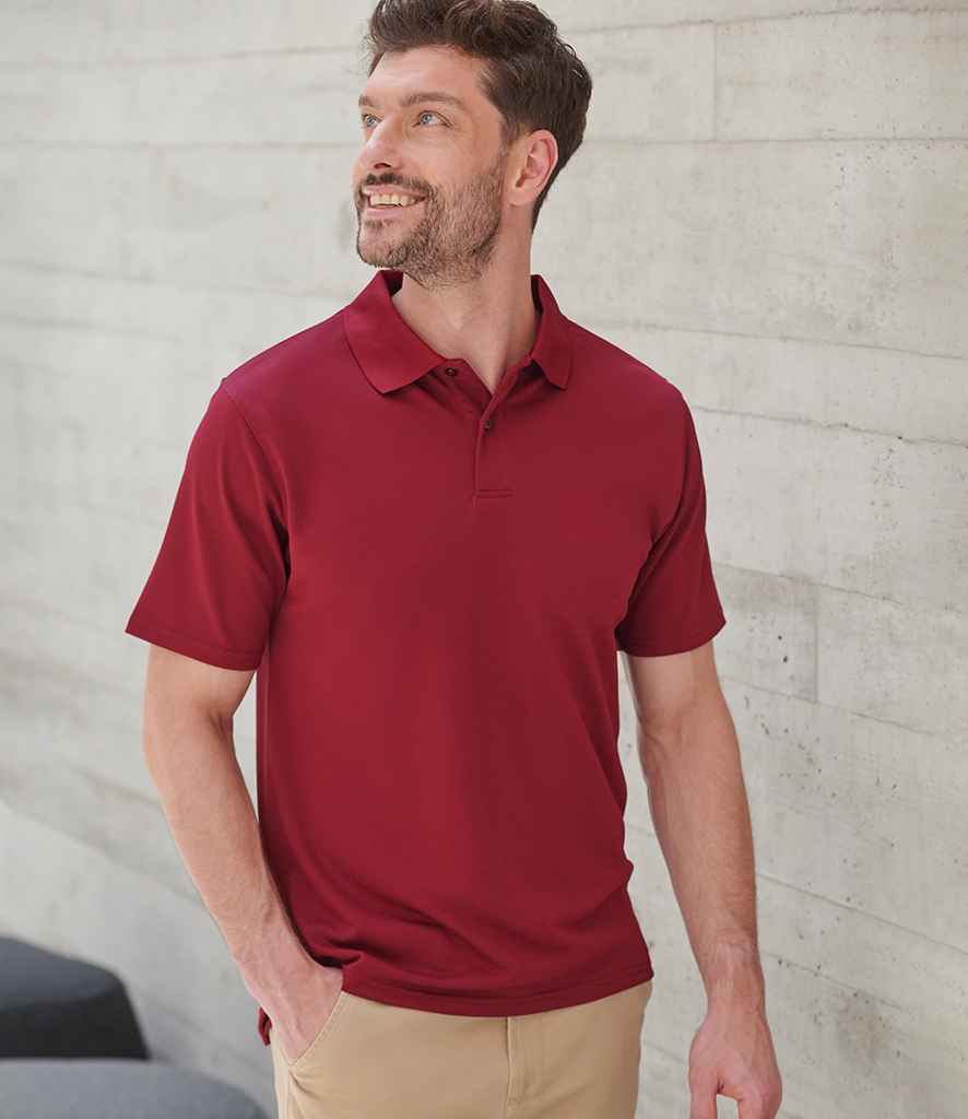 Henbury Coolplus® Wicking Piqué Polo Shirt | Burgundy
