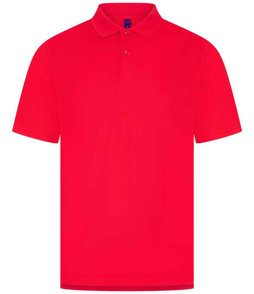 Henbury Coolplus® Wicking Piqué Polo Shirt | Red