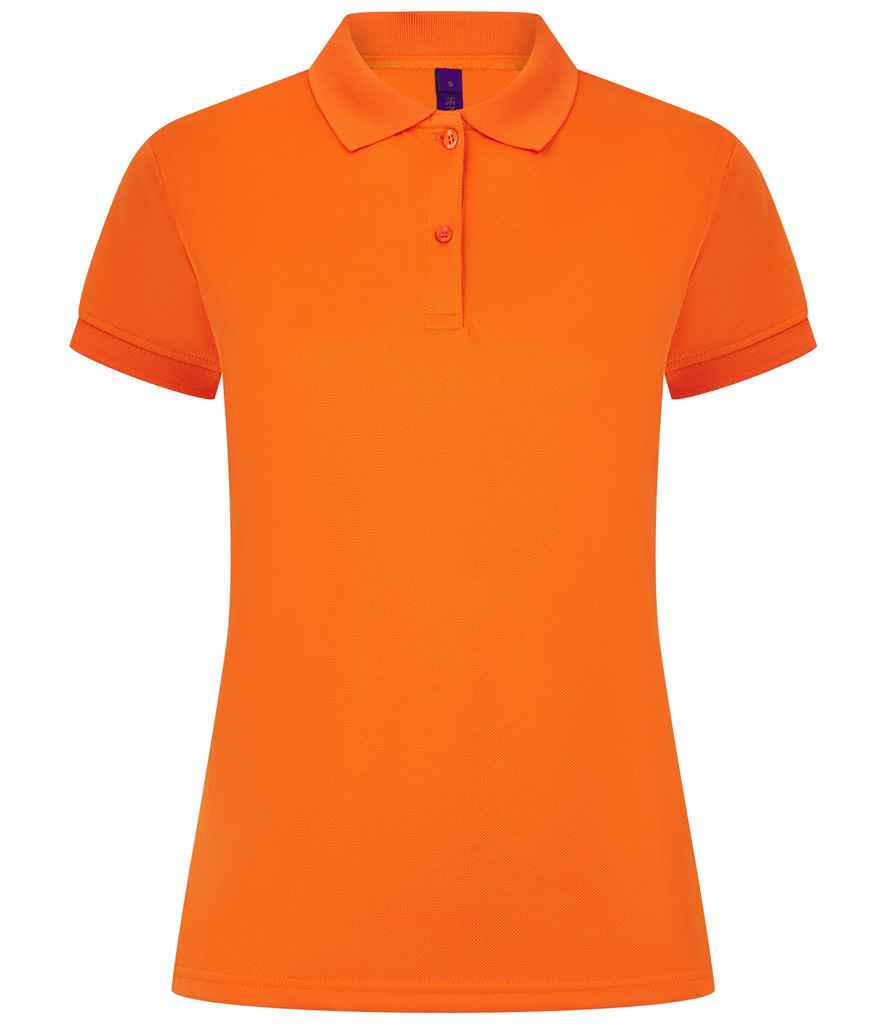 Henbury Ladies Coolplus® Wicking Piqué Polo Shirt | Bright Orange
