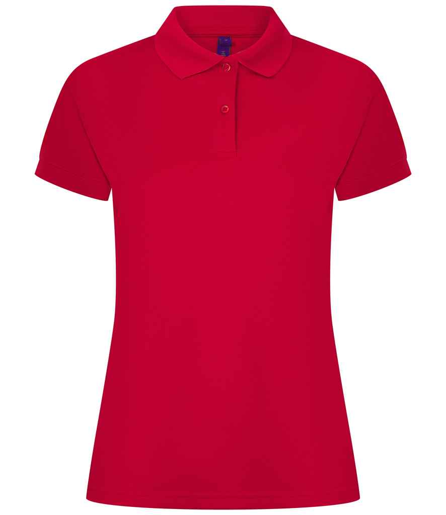 Henbury Ladies Coolplus® Wicking Piqué Polo Shirt | Classic Red