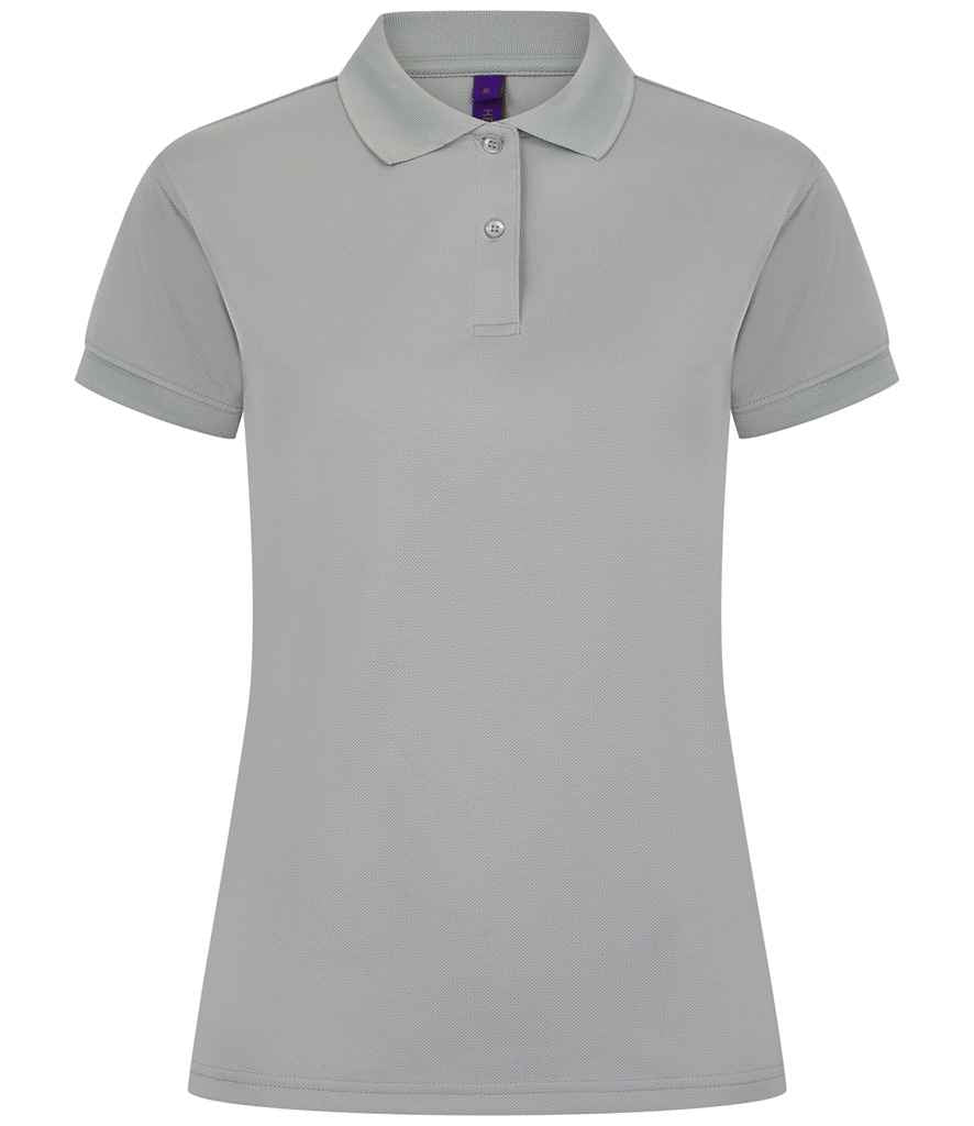 Henbury Ladies Coolplus® Wicking Piqué Polo Shirt | Silver