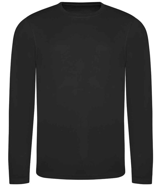 AWDis Cool Long Sleeve Wicking T-Shirt | Jet Black