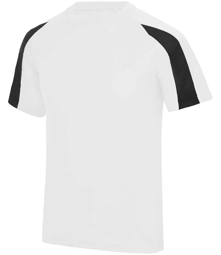 AWDis Kids Cool Contrast T-Shirt | Arctic White/Jet Black