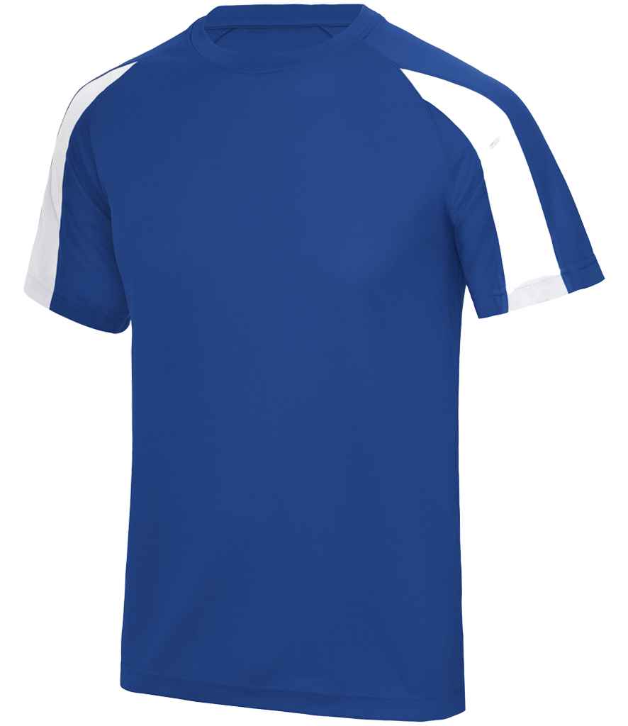 AWDis Kids Cool Contrast T-Shirt | Royal Blue/Arctic White