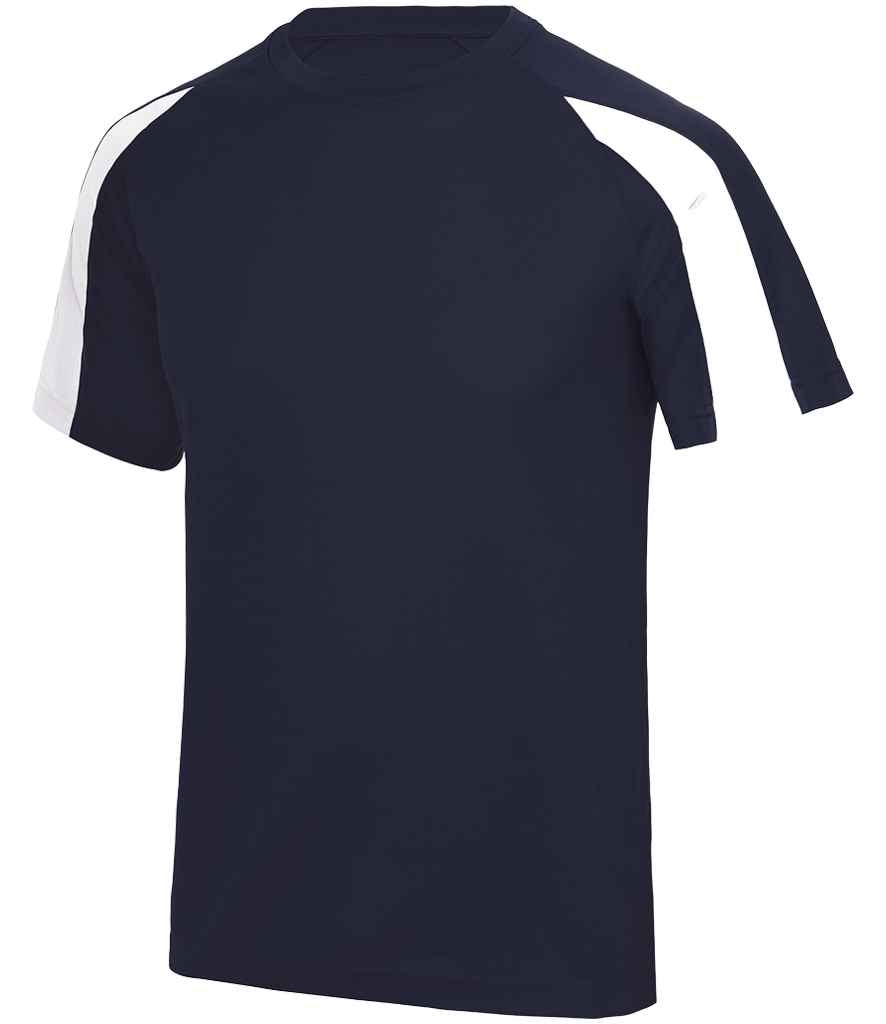 AWDis Cool Contrast Wicking T-Shirt | French Navy/Arctic White