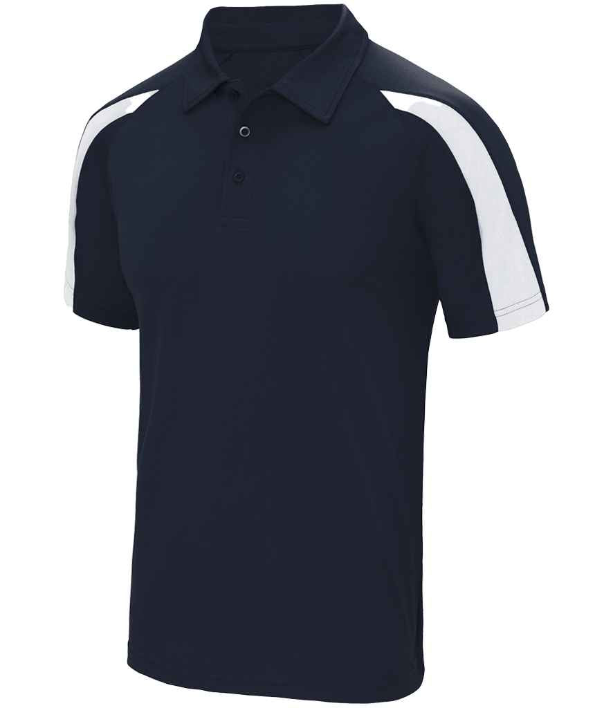 AWDis Cool Contrast Polo Shirt | French Navy/Arctic White