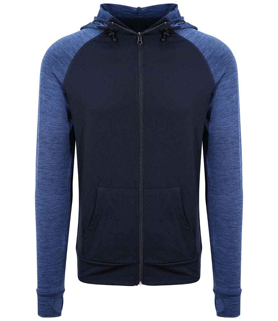 AWDis Cool Contrast Zoodie | Navy/Navy Melange