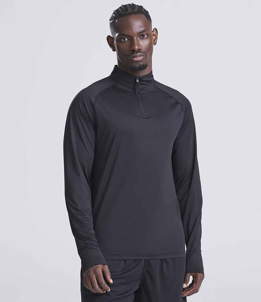 AWDis Cool Lightweight Active 1/4 Zip Top | Jet Black
