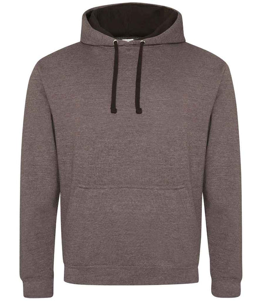 AWDis Varsity Hoodie | Charcoal/Jet Black