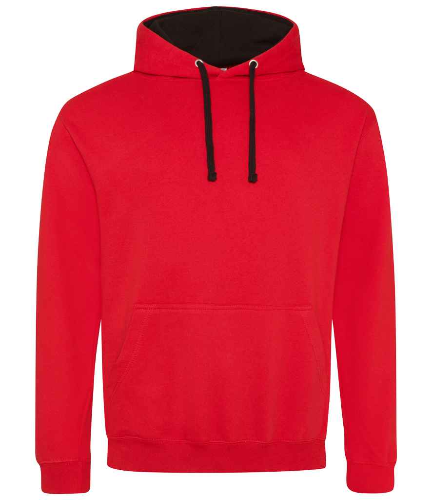 AWDis Varsity Hoodie | Fire Red/Jet Black