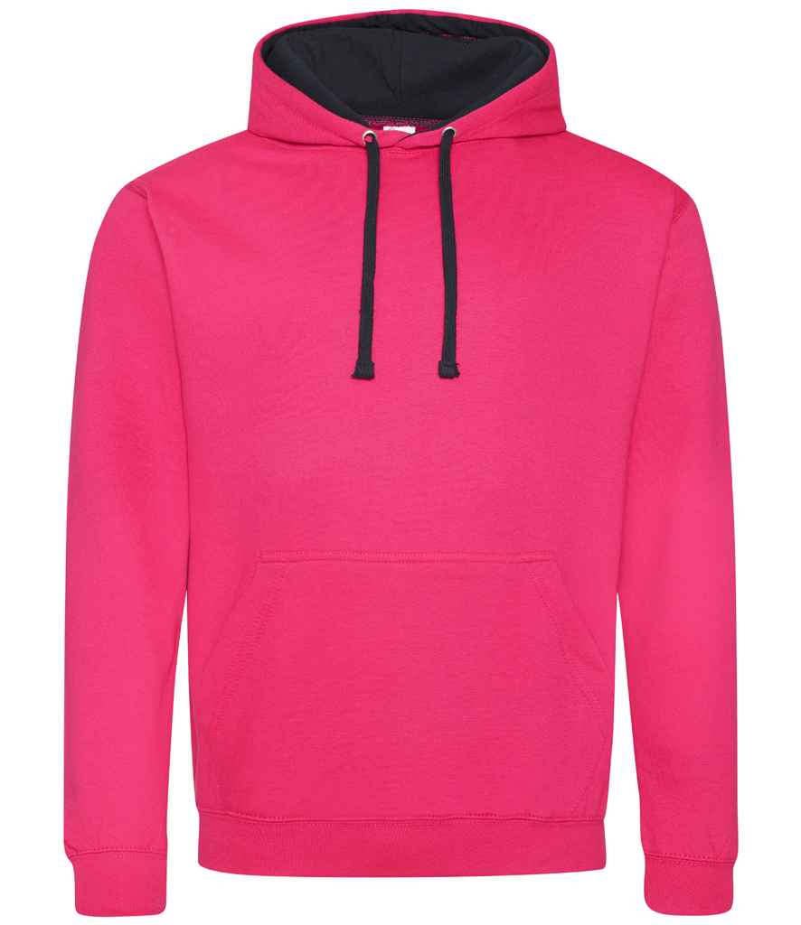 AWDis Varsity Hoodie | Hot Pink/French Navy
