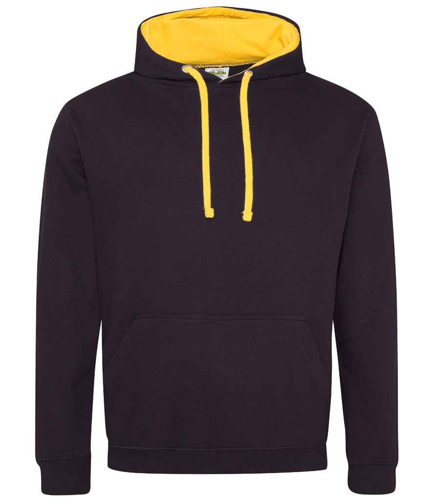 AWDis Varsity Hoodie | Jet Black/Gold