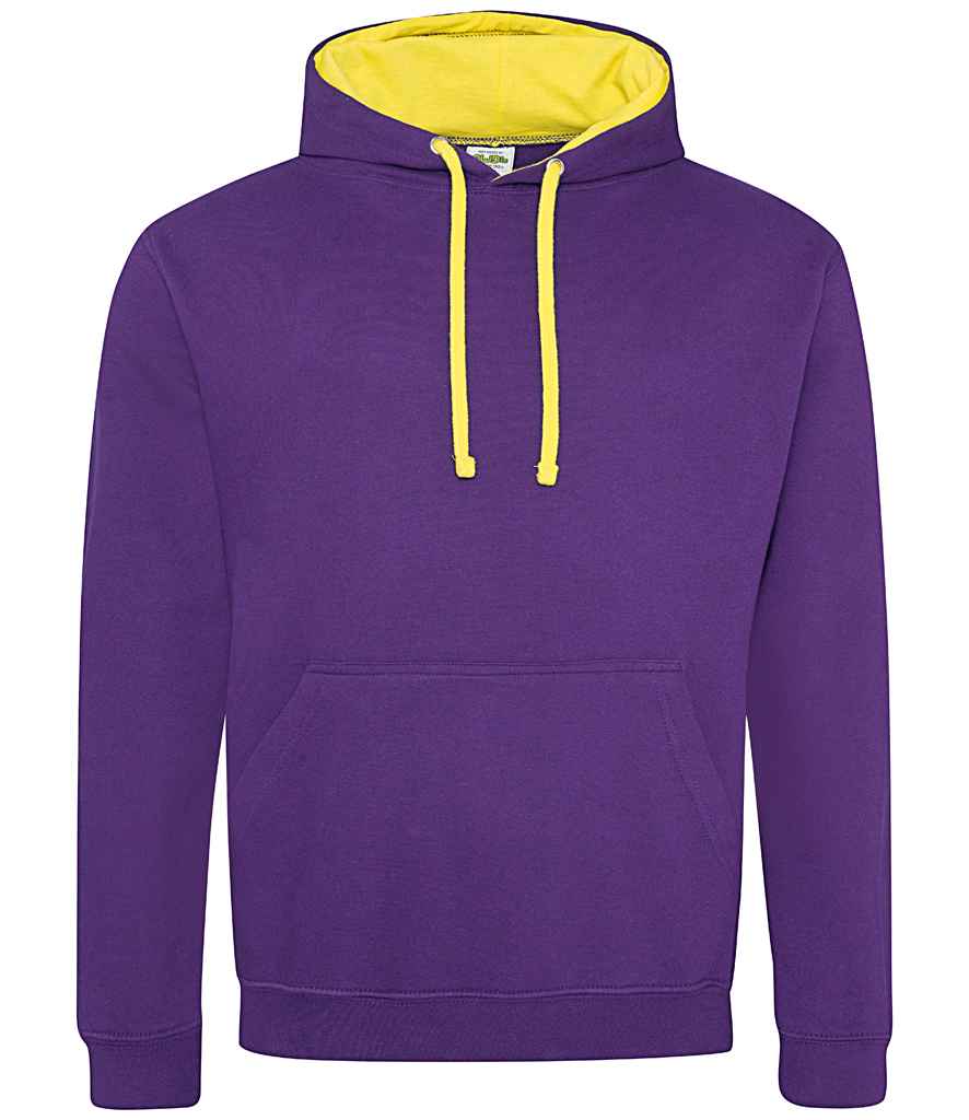 AWDis Varsity Hoodie | Purple/Sun Yellow