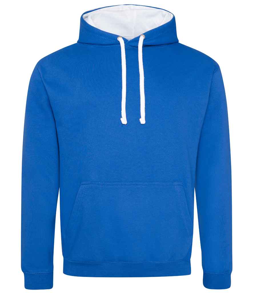 AWDis Varsity Hoodie | Royal Blue/Arctic White