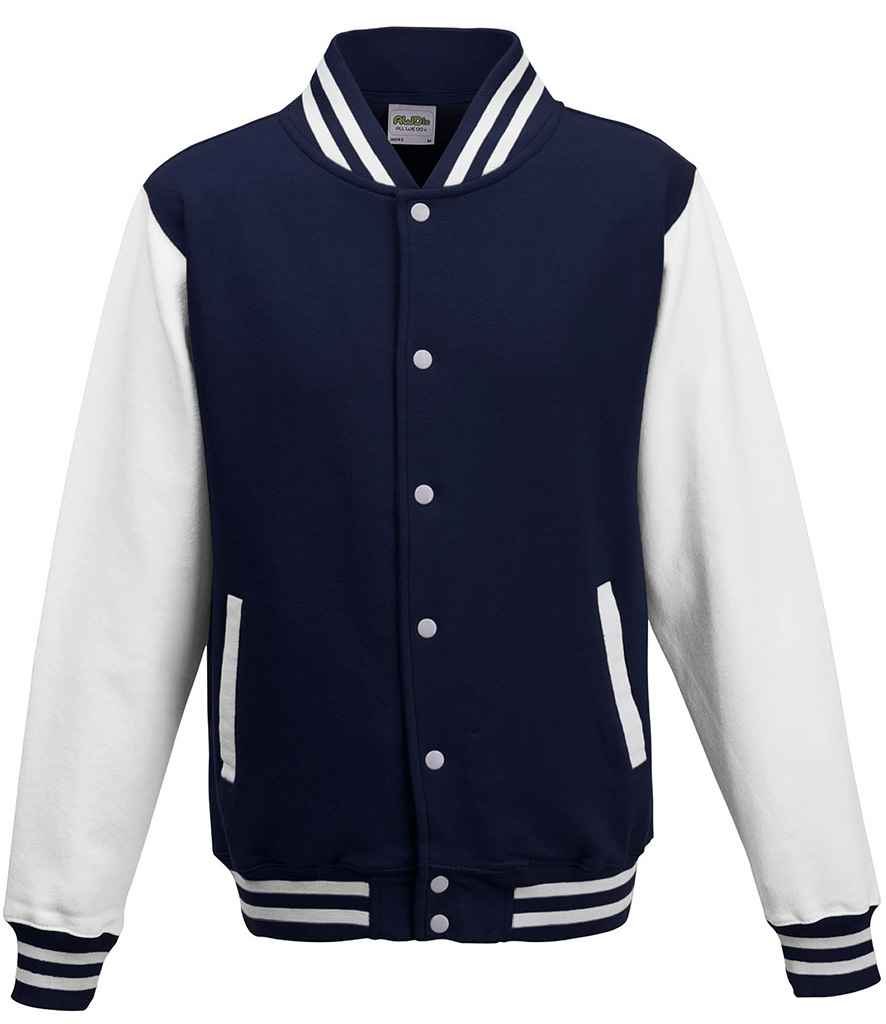 AWDis Varsity Jacket | Oxford Navy/White