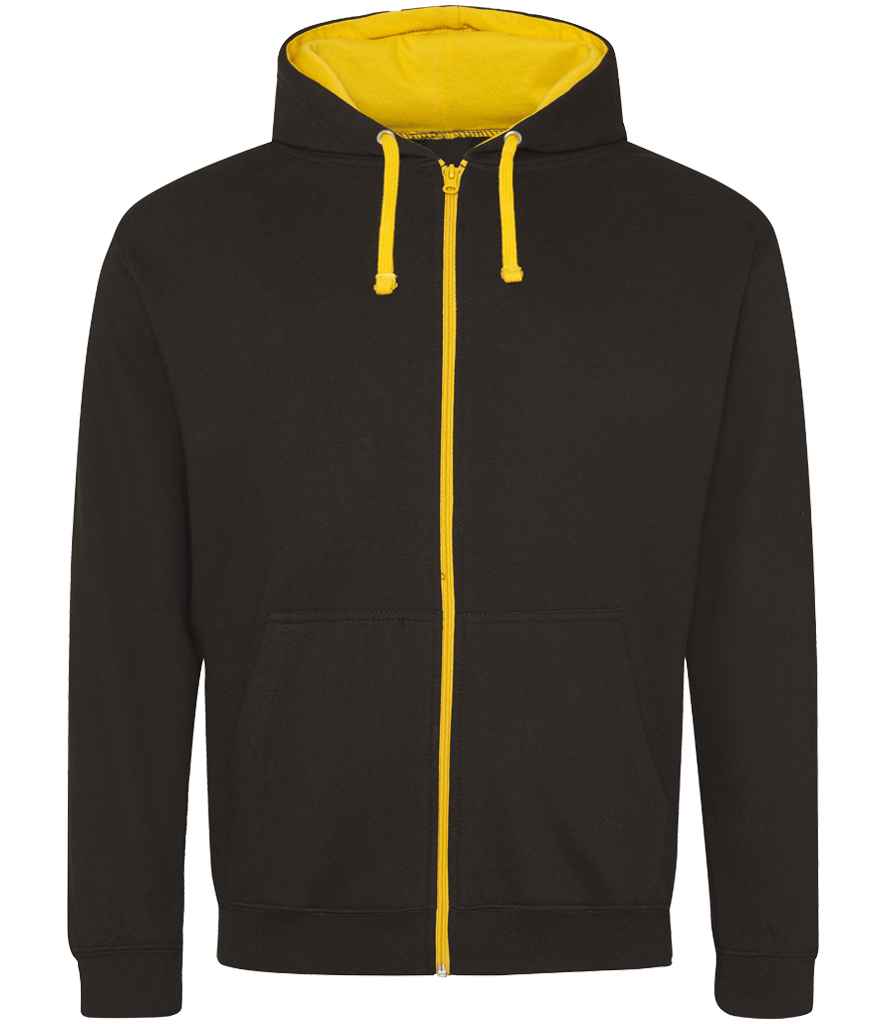 AWDis Varsity Zoodie | Jet Black/Gold