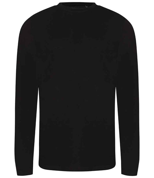 AWDis Long Sleeve Tri-Blend T-Shirt | Solid Black
