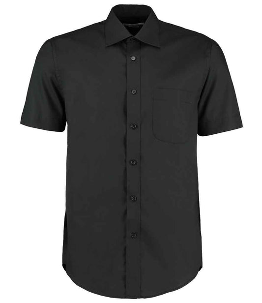 Kustom Kit Short Sleeve Classic Fit Business Shirt | Black