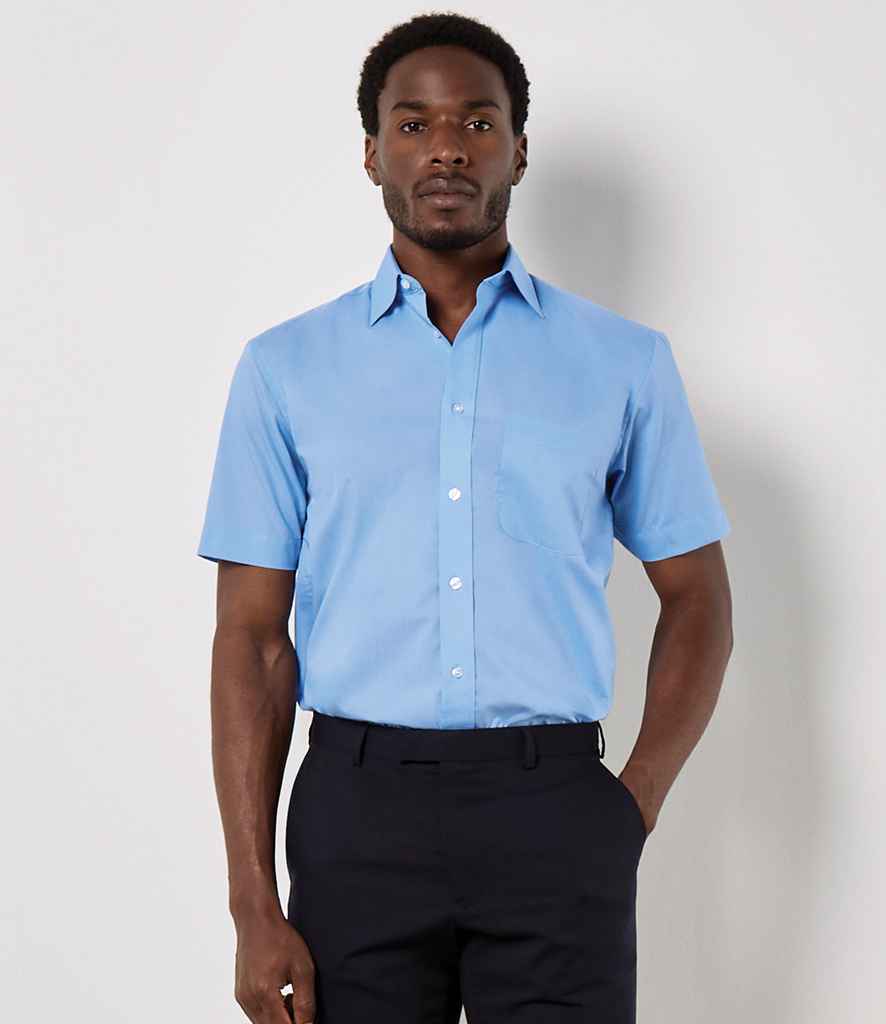 Kustom Kit Short Sleeve Classic Fit Business Shirt | Light Blue