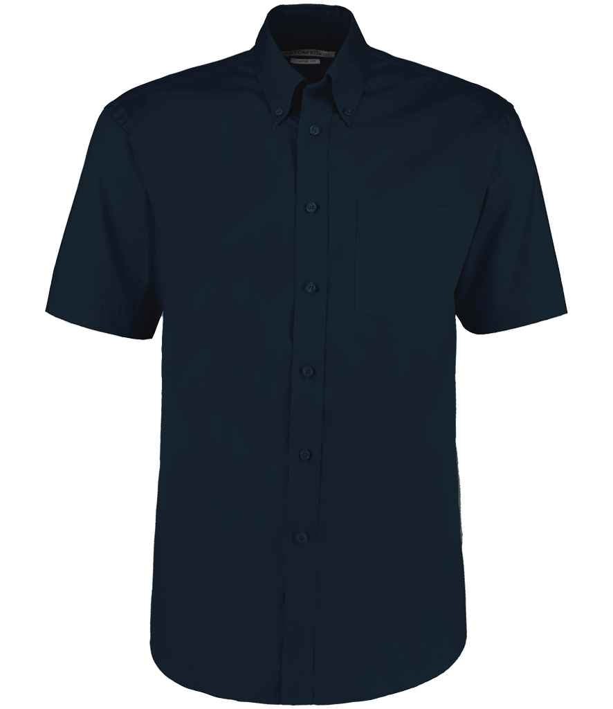 Kustom Kit Premium Short Sleeve Classic Fit Oxford Shirt | Dark Navy