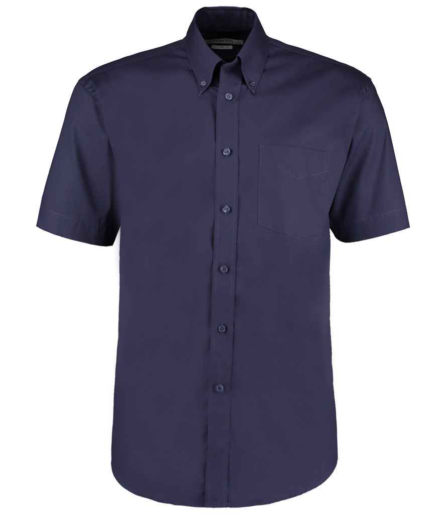 Kustom Kit Premium Short Sleeve Classic Fit Oxford Shirt | Midnight Navy