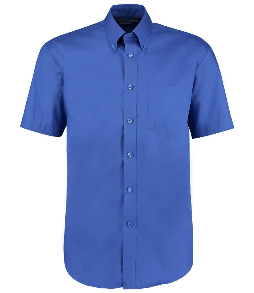 Kustom Kit Premium Short Sleeve Classic Fit Oxford Shirt | Royal Blue