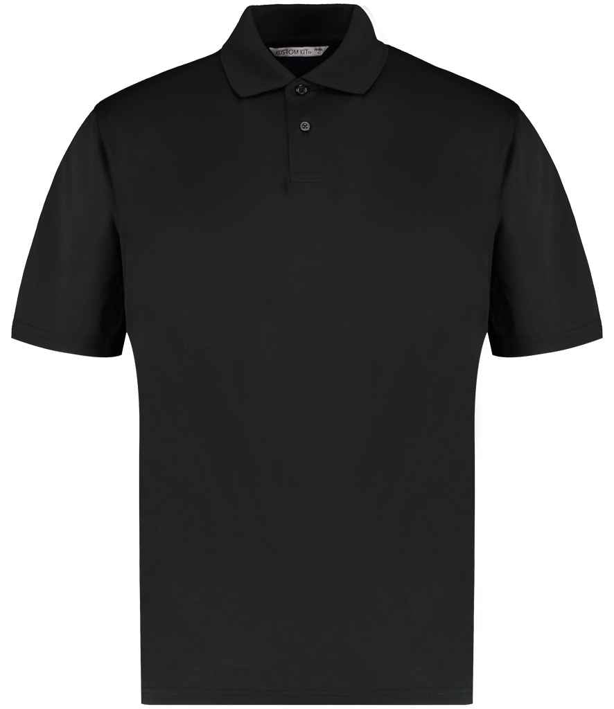 Kustom Kit Regular Fit Cooltex® Plus Superwash® 60°C Piqué Polo Shirt | Black