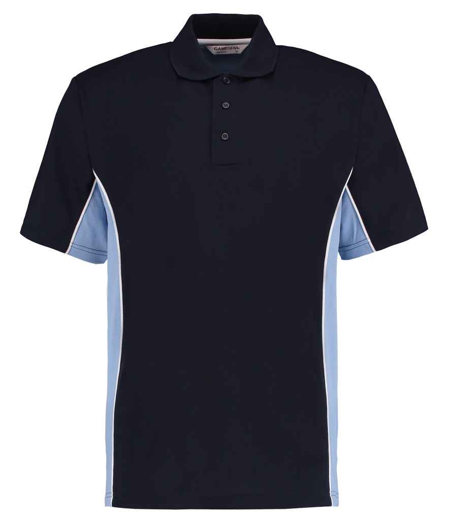 Kustom Kit Track Poly/Cotton Piqué Polo Shirt | Navy/Light Blue