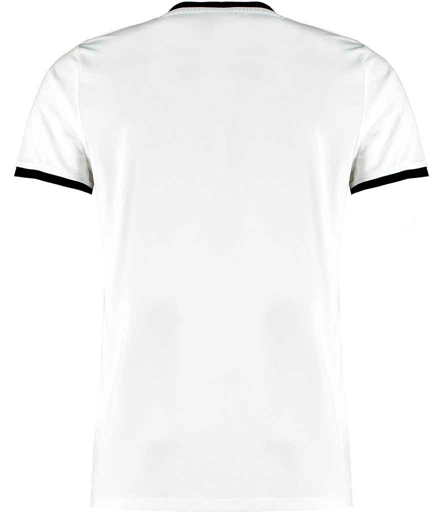Kustom Kit Fashion Fit Ringer T-Shirt | White/Black