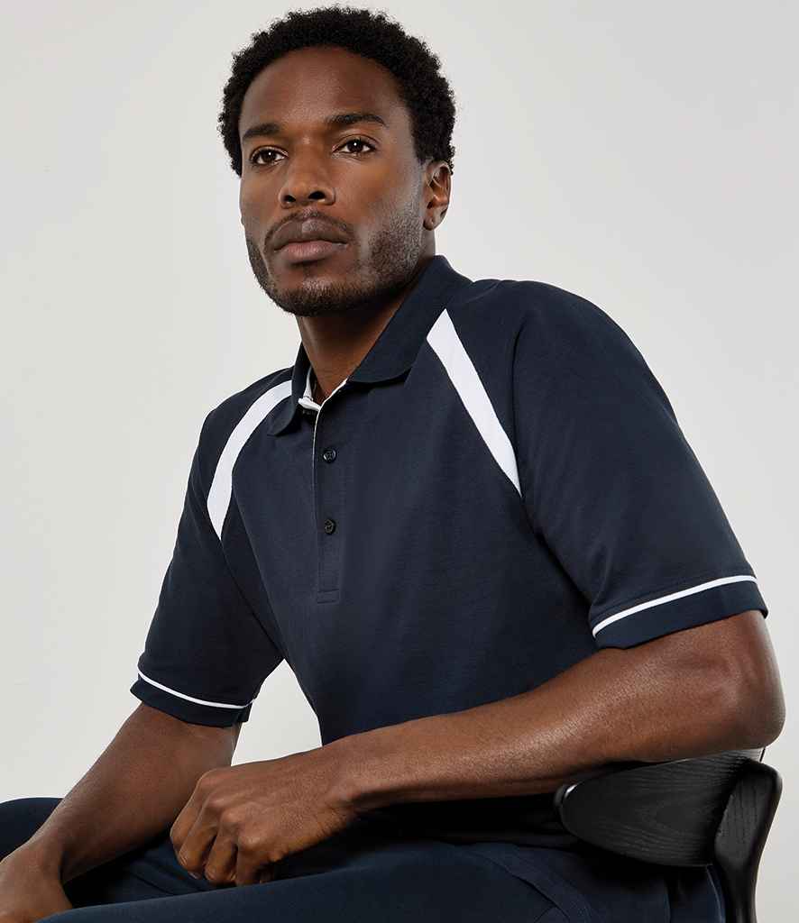 Kustom Kit Oak Hill Cotton Piqué Polo Shirt | Navy/White