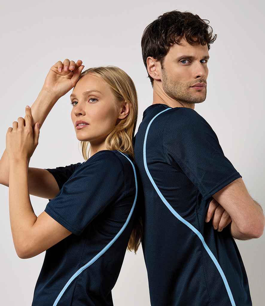 Kustom Kit Cooltex® T-Shirt | Navy/Light Blue