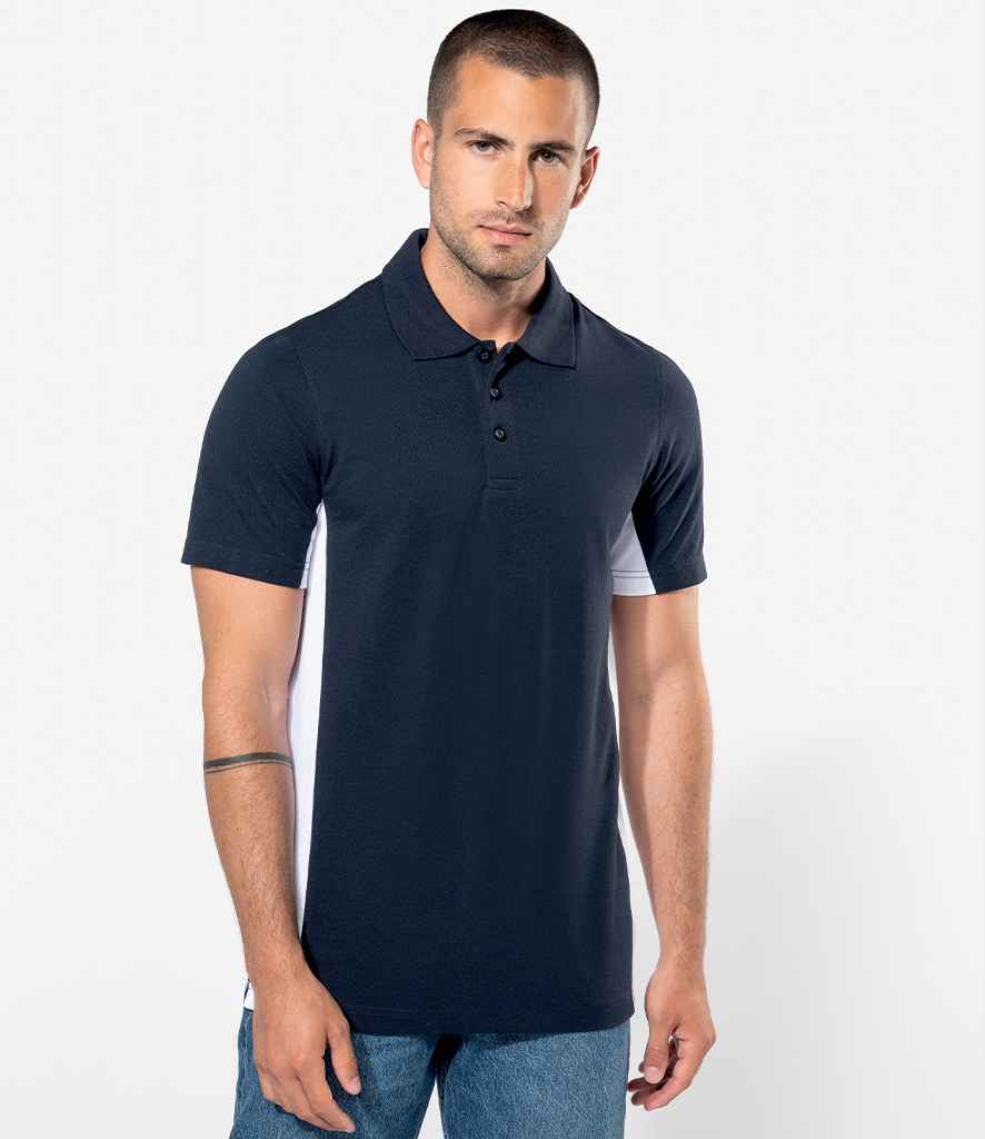 Kariban Flag Poly/Cotton Piqué Polo Shirt | Navy/White