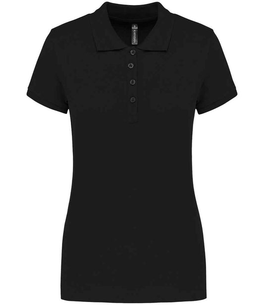 Kariban Ladies Short Sleeve Piqué Polo Shirt | Black